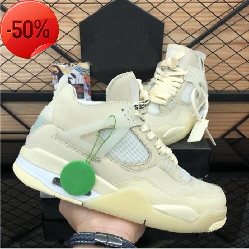 

Dropshipping Sport Shoe Top Cream Sail Black Cat White Cement Mens Women Jumpman 4 4s Basketball Shoes Cactus Jack Man Trainers Size36 -46, Color 3
