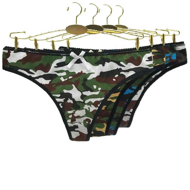 

Women's Panties 6Pcs Cotton Camouflage Ladies G-string Underpants Sexy Female Thongs Briefs -XL Comfortable Underwear, Mix 4 color(6pcs)