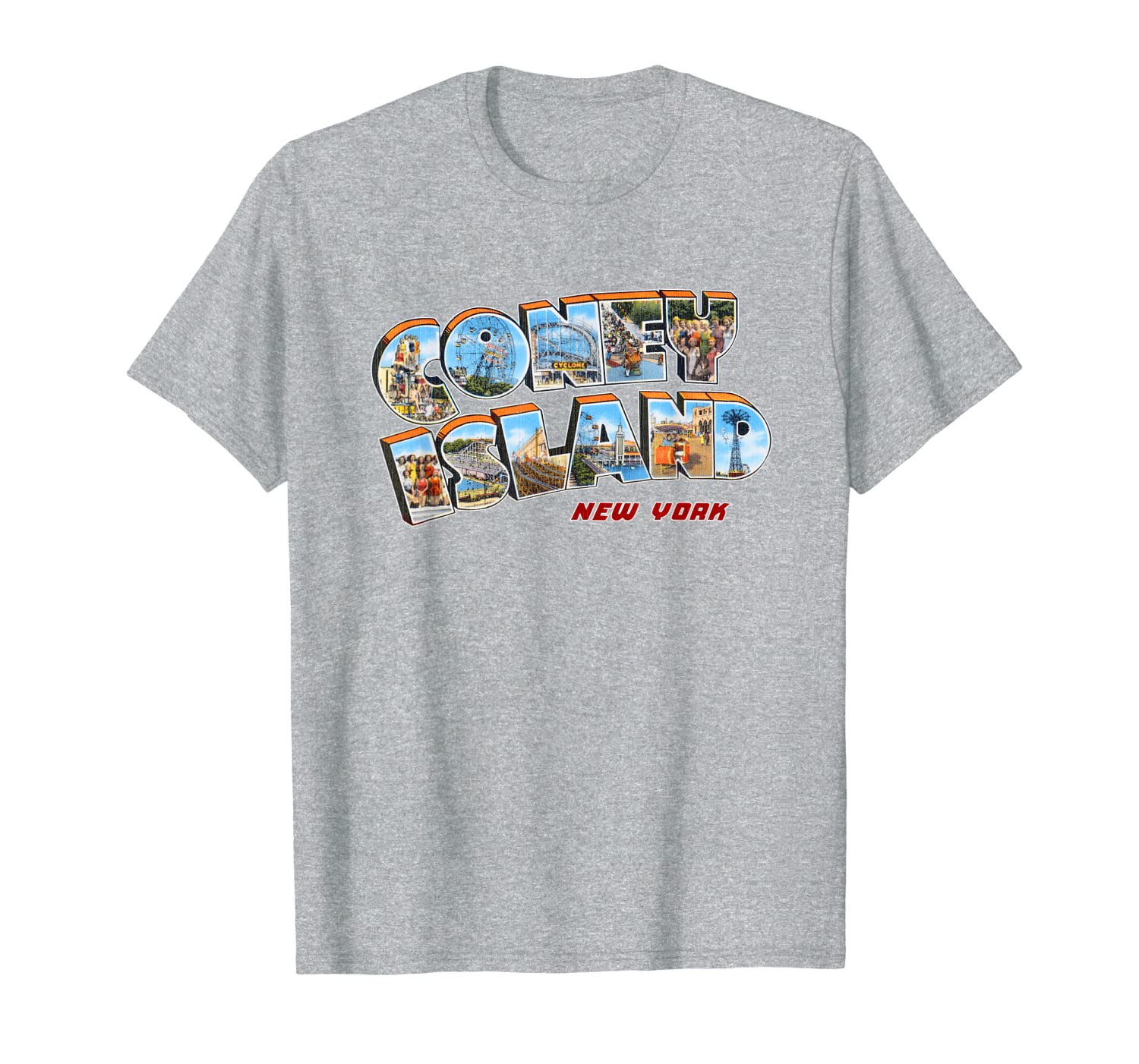 Coney Island New York City NY Retro Vintage Souvenir T Shirt-image-701951319