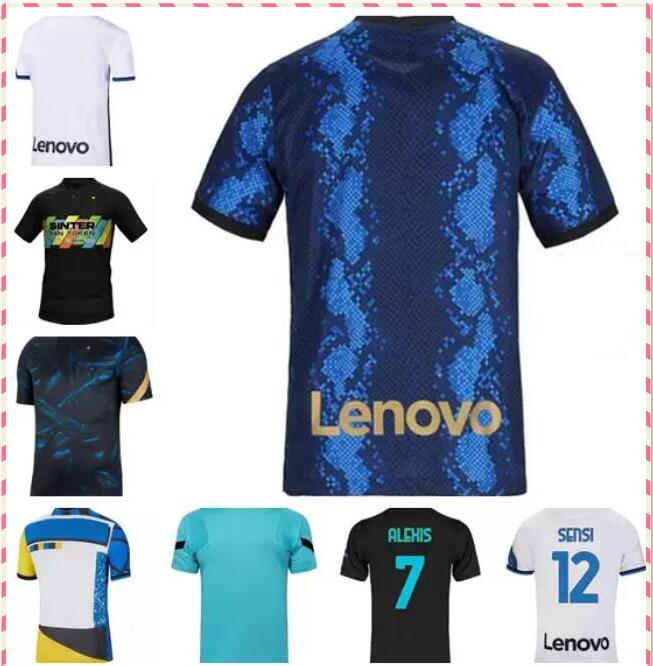 

2021 2022 4th LUKAKU LAUTARO ALEXIS soccer jerseys 21 22 VIDAL BARELLA MEN Kids kits jersey training football shirts top, 12