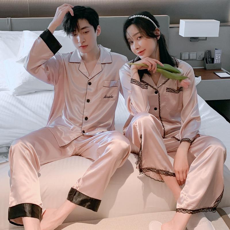 

Men's Sleepwear Kawaii Pajama Couple Snight Pijamas Pajamas For Teen Girls Pants Long Sleeve Silk Men Lace Edge Set Satin, 903 shorts