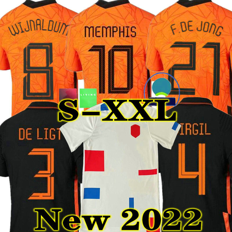

MEMPHIS 2022 soccer jerseys DE JONG Holland DE LIGT WIJNALDUM VAN DIJK 21 22 23 football shirt Adult men kids kit DUMFRIES, 20 21 home