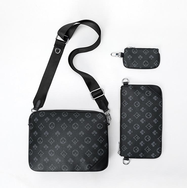 

2021 Designers Bags Luxury Cross Body Bag Flower Three-Piece New Fashion Chain One-Shoulder Broadband Messenger For Men, Customize