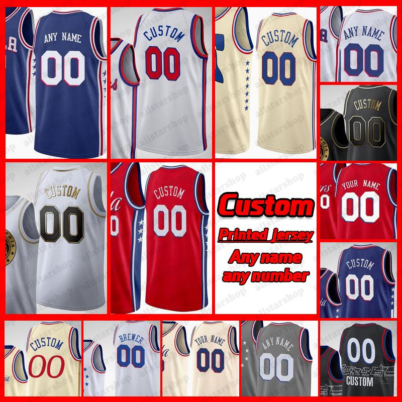

Men's Custom Printed Basketball Jerseys Dwight 39 Howard 31 Seth Curry 1 Mike Scott 22 Matisse Thybulle 0 Tyrese Maxey 30 Furkan Korkmaz Jersey, Black;red