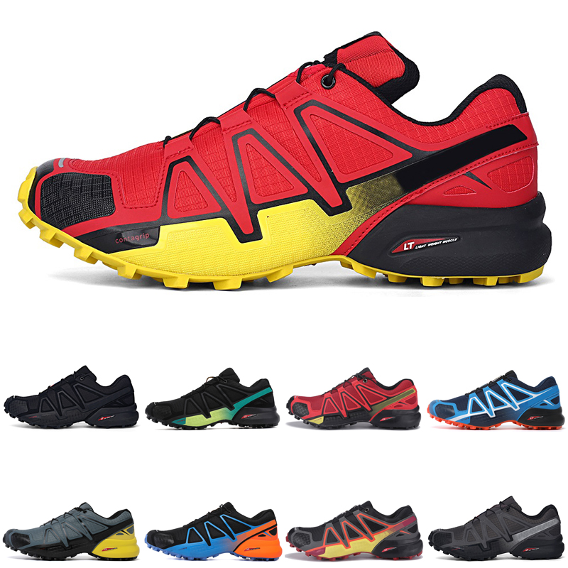 

TOP speed cross 4 Outdoor mens Running Shoes SpeedCross runner IV Triple Black Trainers Men Sports Sneakers chaussures zapatos Jogging, Color #20