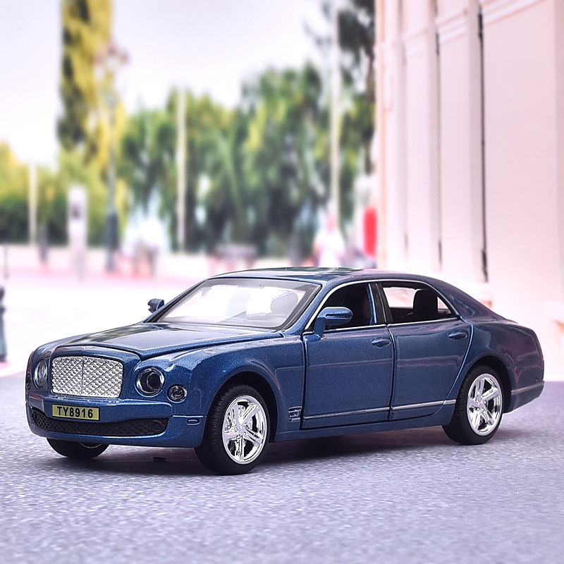

1:32 Scale Diecast Alloy Metal Luxury Sedan Car Model ForBentley Mulsanne Collection Powerful Pull Back Toys Vehicle With Sound&Lights