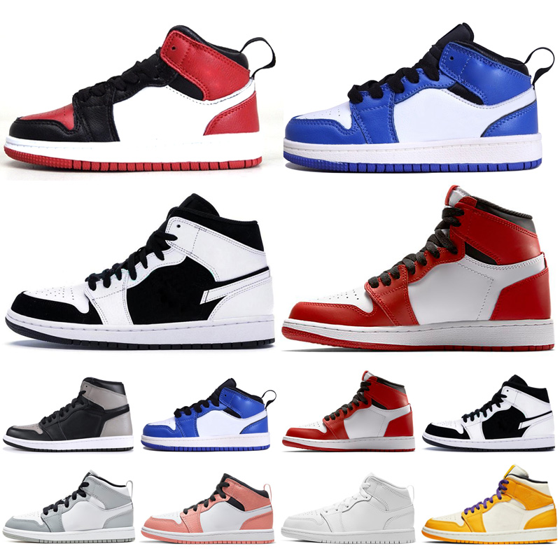 

Kids 1 Bred Cactus Jack Pure Shoes 4s Children Boy Girls Pink White Alternate 89 Black Cat Sneakers size 28-35, Color 6