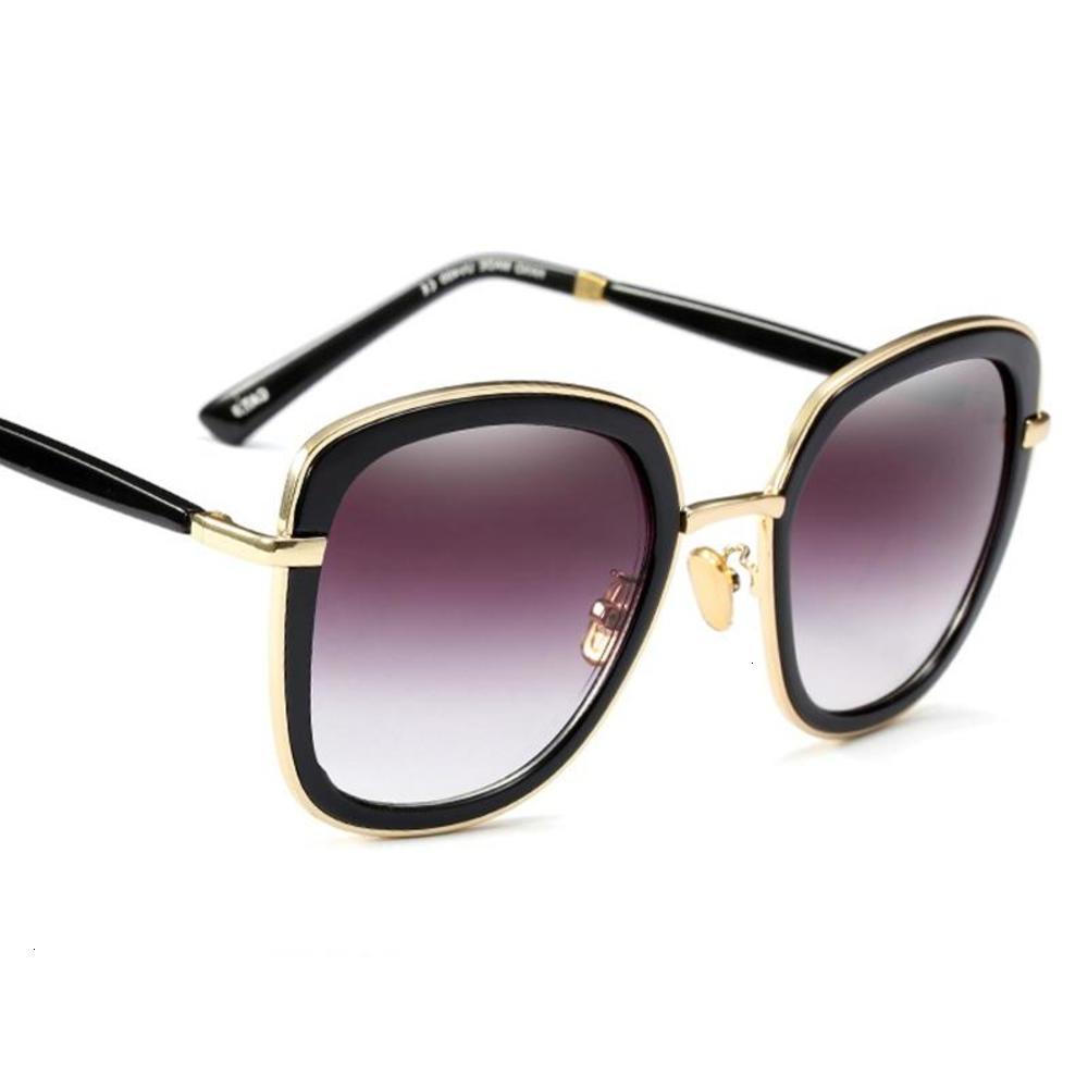 

sunglasses i GUETTA Luxury Designer Square Sunglasses High Quality Sun Glasses Women Vintage Fashion Big Frame Shape IYJB475, Black