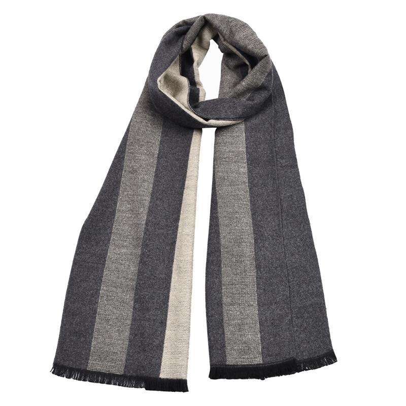 

Scarves Men's Striped Scarf Keeping In Winter Cashmere Double-sided Shawl Plaid