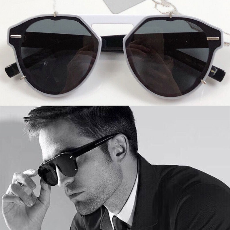 

Designer sunglasses mens BLACK TIE 254FS irregular one-piece frame business simple retro style plate mirror legs beach vacation Sun Glasses UV400 protection