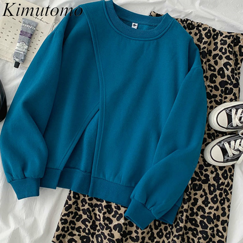 

Kimutomo Two Piece Outfits for Women Spring O-neck Solid Long Sleeve Split Sweater and Leopard Zipper High Waist Skirt 210521