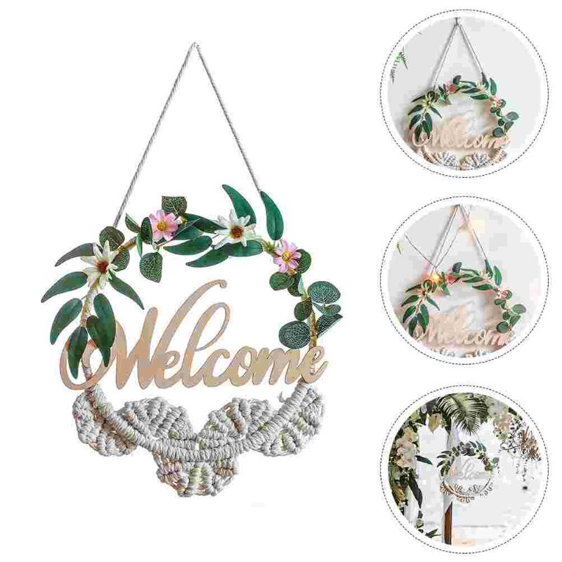 

Charms 1Pc Delicate Door Wreath Pendant Home Hanging Garland Festival Adornment, Bronze;silver