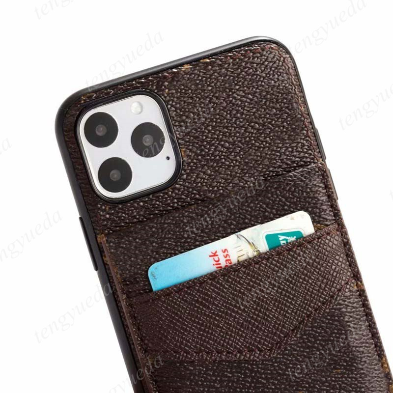 

Fashion Paris Show Designer Phone Cases for iphone 13 13pro 12 11 pro max XS XR Xsmax 8plus Leather Card Holder Cellphone Case with Samsung Note20 Note10 S20 S21 ultra, L5-red+brown