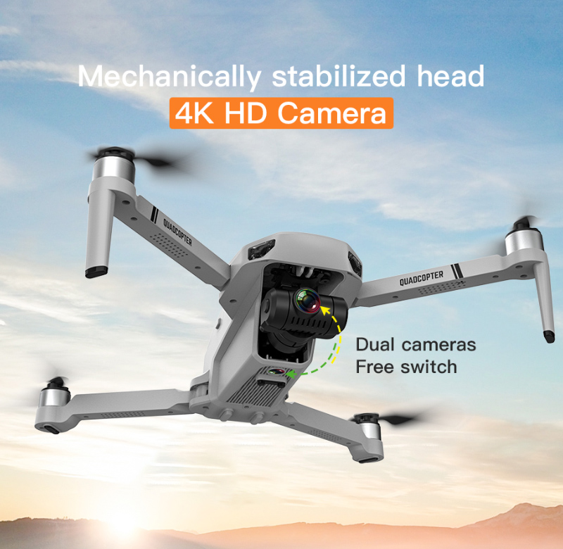 

KF102 PTZ 4K 5G WiFi Electric Camera GPS Drone RC Aircraft 4-K HD Dual Lens Drones Real-time Transmission FPV Drone-s Cameras Foldable Quadcopter, Light grey