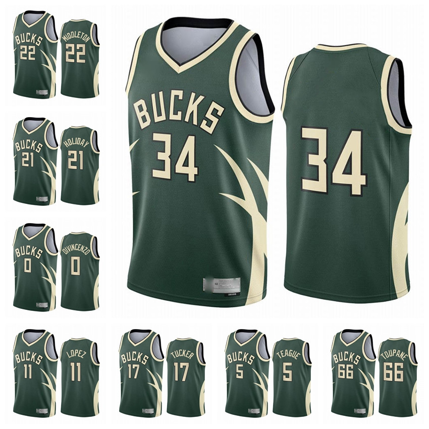 

2020-21 Milwaukee Bucks Giannis Antetokounmpo Men Jrue Holiday Khris Middleton Brook Lopez Earned Edition Green Basketball Jerseys, Black;red