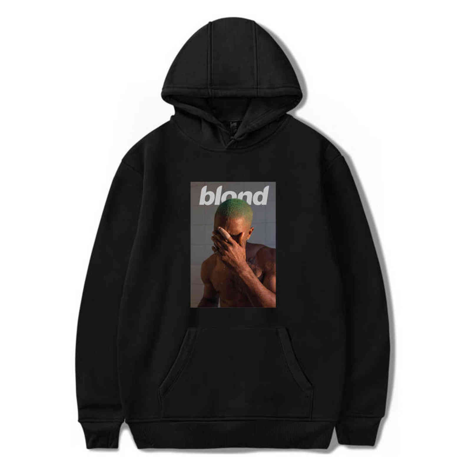 

Young Singer Frank Hoodie Ocean Unisex Long Sleeve Women Men Tracksuit Harajuku Streetwear Blonde Fashion Clothes Plus Size, Black
