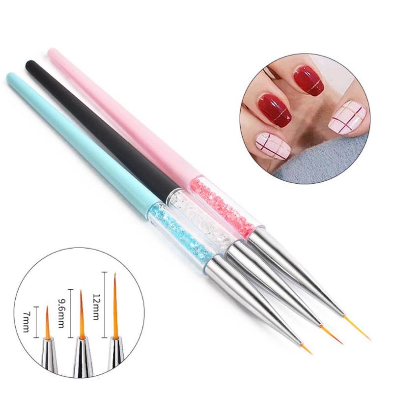 

Nail Art Kits 3pcs Professional Portable Pull Line Pen Manicure Tools DIY Carved