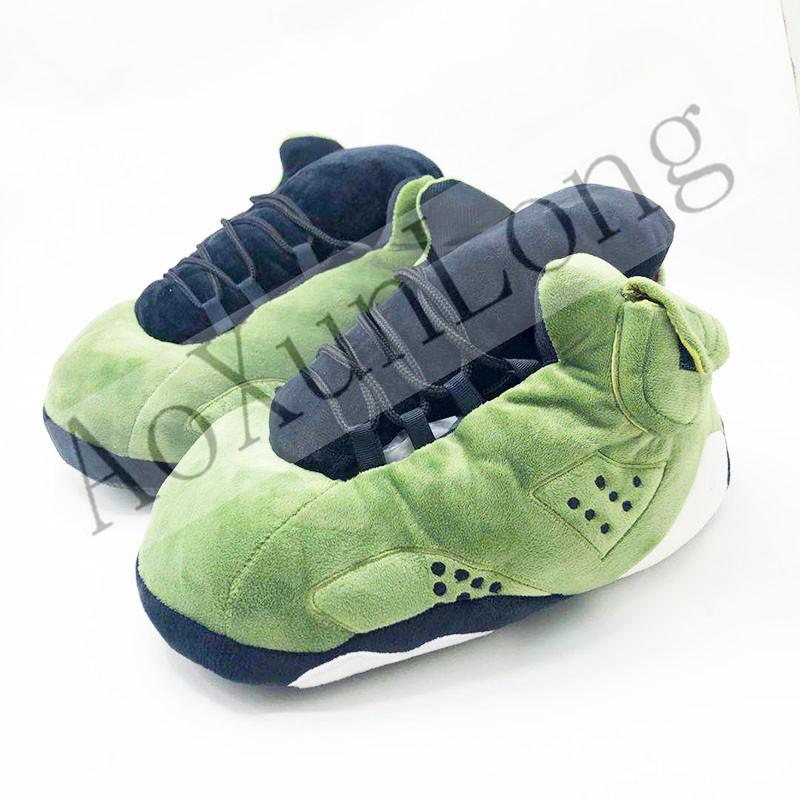 

Winter Unisex Green Pocket Indoor Cotton Shoes Ladies House Warm Home Slippers Women's Floor Sliders  Sneakers Slippers, Black