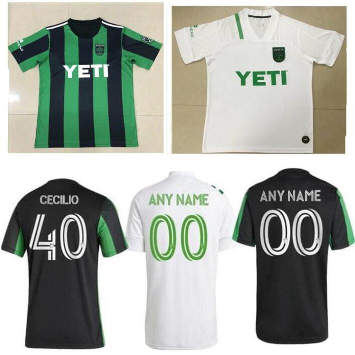 

2021 Austin FC soccer jerseys Inaugural MLS 21 22 BOLD Home Black Road White DARIO CONCA KLEBER XAVIER BAEZ Football shirts Uniforms
