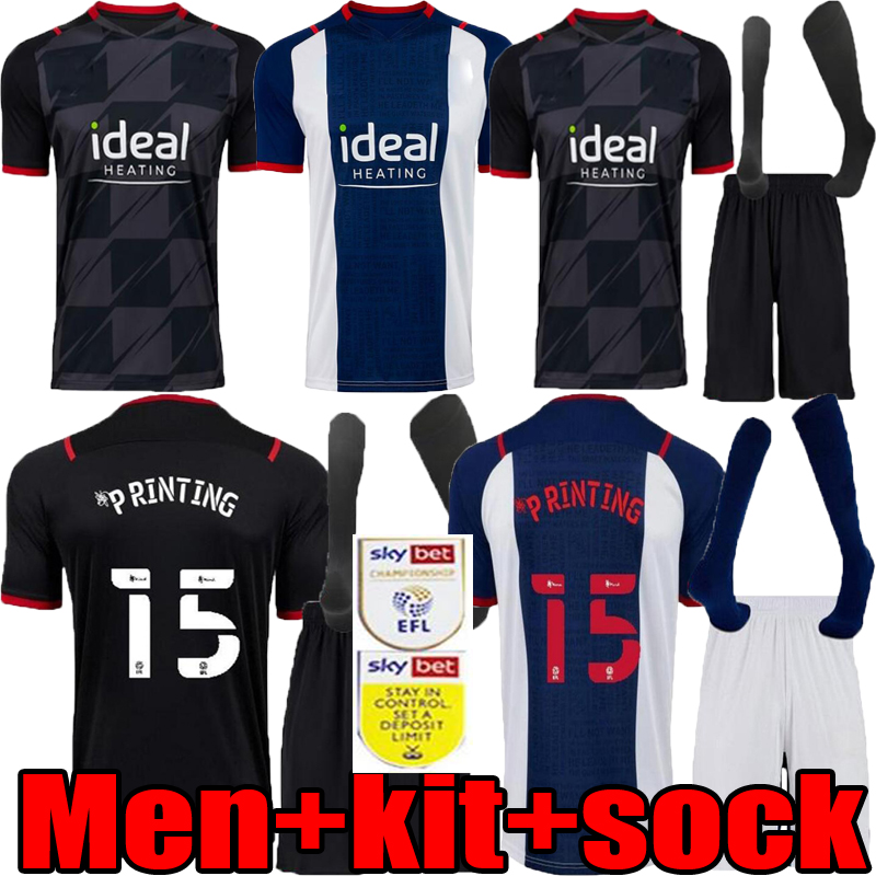 

Men tops 21 22 West Soccer Jerseys LIVERMORE DIANG BRUNT Bromwich Albion home away 2021 2022 Townsend Robinson Krovinovic Adult  football shirt socks full sets, 2021 home
