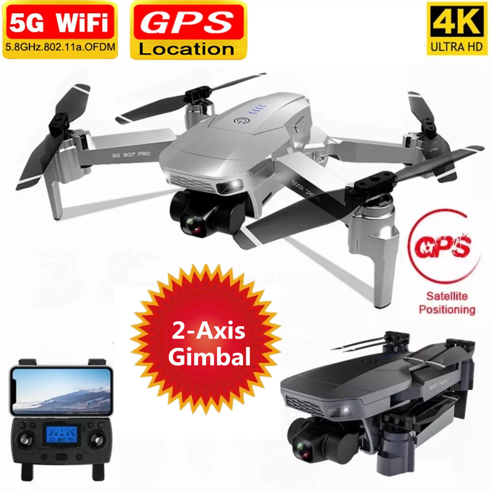 

New GPS Drone With 4K 2-Axis Gimbal Camera 5G WIFI FPV Drones Optical Flow Smart Follow RC Quadcopter 800m Distance Aircraft Toy, Box 1 battery