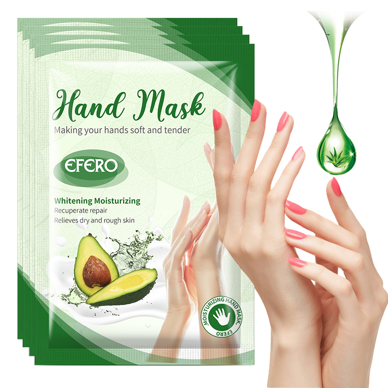 

6Pair Avocado Hand Masks Peel Moisturizing Spa Gloves Whitening Hand Mask