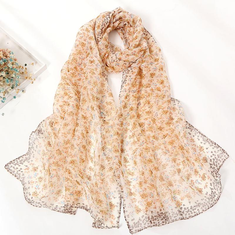 

Scarves Multi Colors Chiffon Scarf Women Summer Silk Thin Shawls And Wraps Foulard Pure Color Hijab Stoles Drop