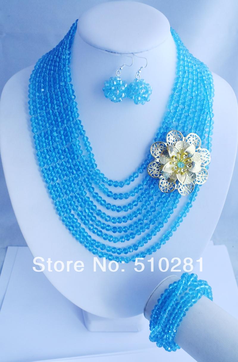 

Earrings & Necklace Classic Punk Style Crystal Jewelry Set 18-26", Silver