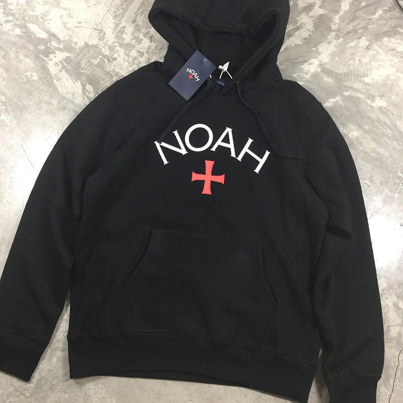 

Hip Hop Noah Hoodie Men Women Streetwear Splicing Cotton Thick Black Blue Green Gray Embroidery Noah Pullover Sweatshirts C0325, White;black