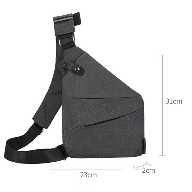 

Outdoor Bags Tactical Men's Shoulder Bag Waterproof Chest Pack Travel Personal Pocket Bicycle Antitheft Crossbody Casual Cycling, Gray right