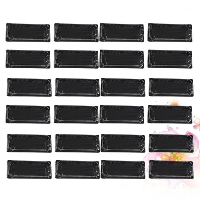 

Gift Wrap 50PCS Disposable Sushi Carry Out Box Fruit Cake Packing Container Take Boxes (Black)