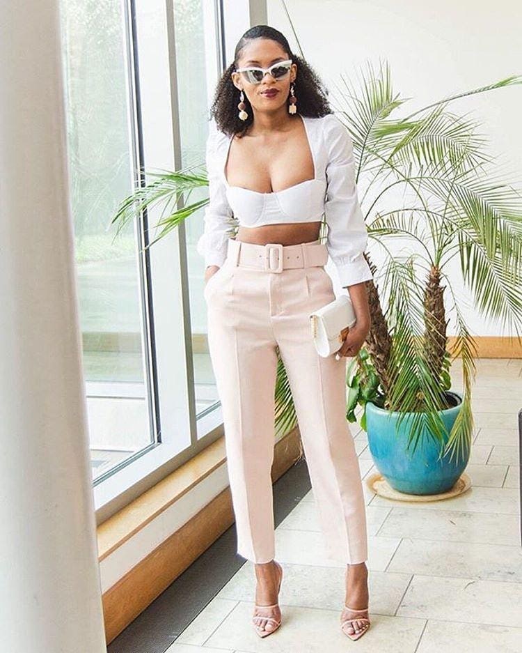 

Women' Pants & Capris 081811 Elegant Formal High Waist ny Office Lady Pencil Pockets Sashes Ankle-Length Trousers 1HIE, Beige