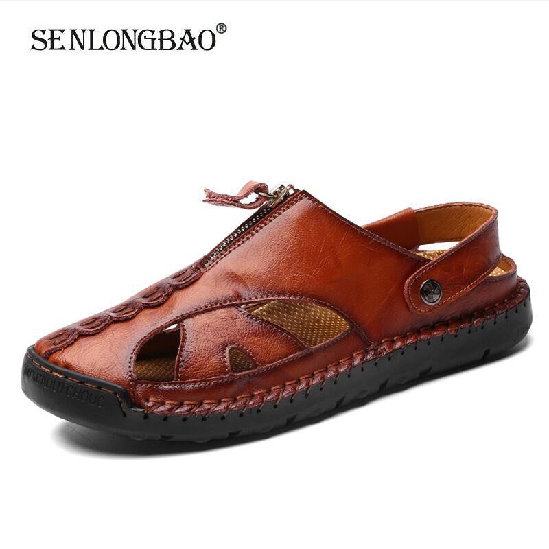 

Sandals 2021 Mens Gladiator Summer Fashion Men Comfortable Outdoor Slipper Beach Men's Shoes Size 38-48, Black