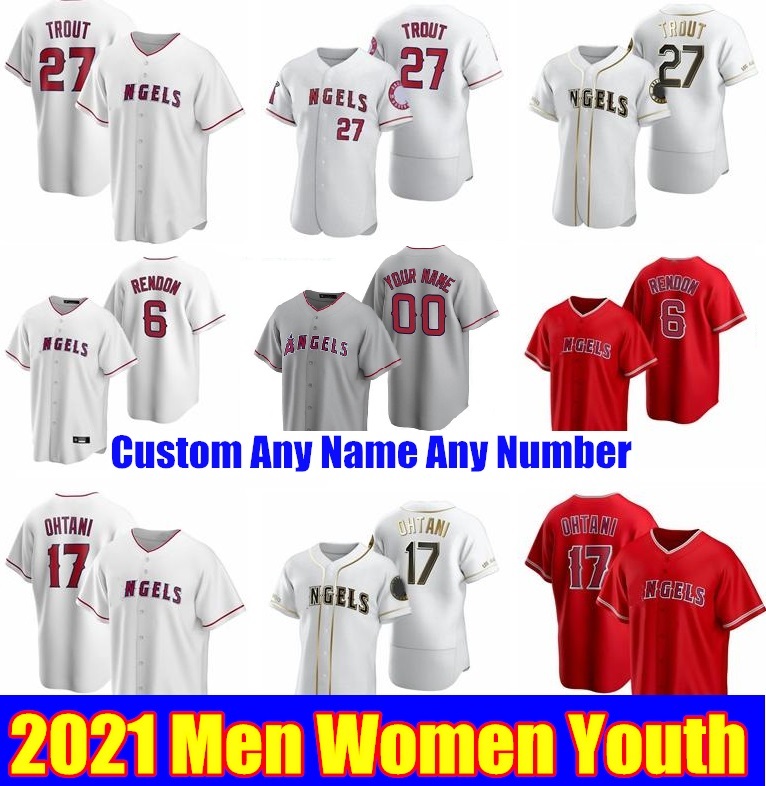 

Los Angeles 20 21 Men Women kids youth Angels Baseball Jerseys 6 Anthony Rendon 27 Mike Trout 17 Shohei Ohtani, Blue;black