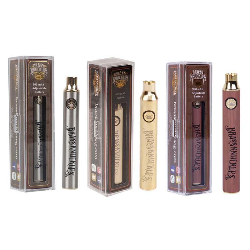 

Brass Knuckles Battery 650mAh 900mAh Gold Wood Slivery Preheat Adjustable Voltage Vape Pen BK 510 Thread Cartridge