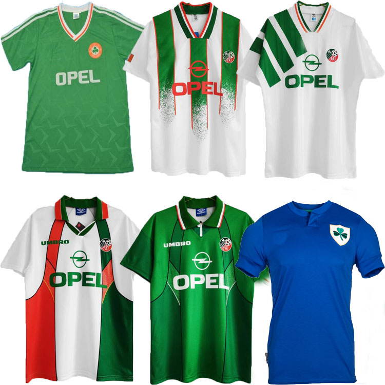 

Ireland retro soccer jersey 100TH 1988 1990 1992 1995 1996 92 90 1994 88 94 95 96 97 98 1997 classic vintage Keane Irish Anniversary football shirts Home away blue