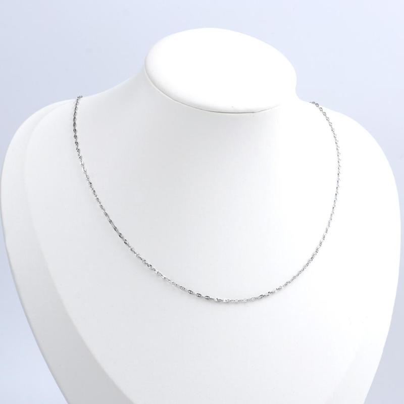 

Chains Concise 304 Stainless Steel Paperclip Textured Chain Necklace Dor Women Jewelry Silver Color Men Accessories 50cm Long