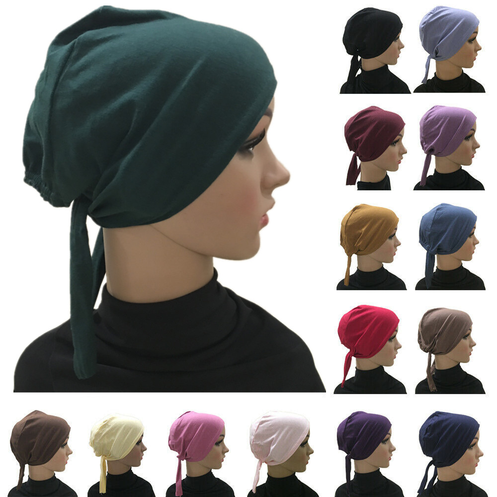 

Full Cover Inner Muslim Cotton Hijab Cap Islamic Head Wear Hat Underscarf Bone Bonnet Turkish Scarves Muslim Headcover