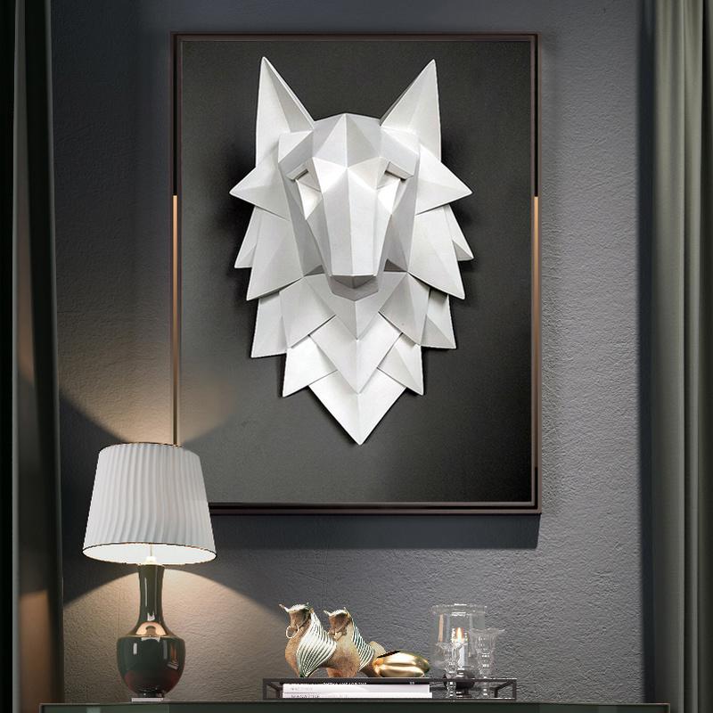 

Wall Clocks HOME DECORATION ACCESSORIES WOLF HEAD SCULPTURE HANG DECOR NORDIC 3D STATUE LIVING ROOM MURAL CREATIVE BAR CAFE ART CRAFT