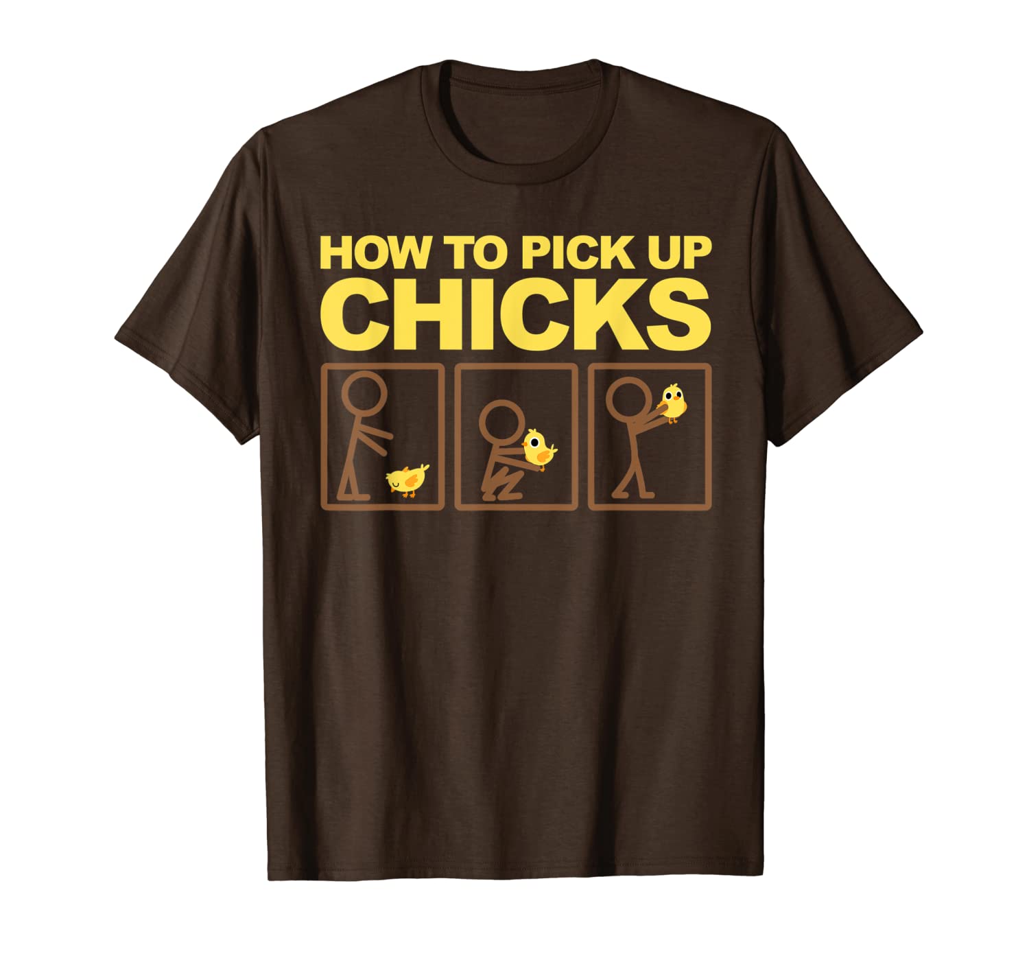 

how to pick up chicks | cute pick chicks 101 gift t-shirt, White;black