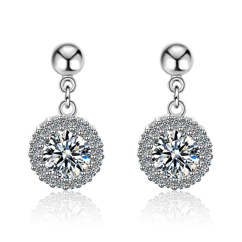 

Dangle & Chandelier Utimtree Simple Five Star Statement Earrings Silver 925 Sterling Jewelry Drop Earring For Women Girls Party Bijoux