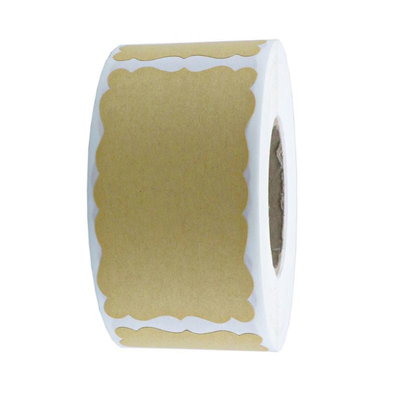 

Gift Wrap 1 Roll Kraft Sticker Label Self-adhesive Blank Seal Stickers Baking