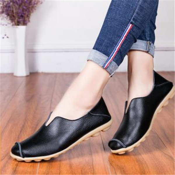 

Large size casual women's singles shoes flat heel mother peas shoe nurse tendon low