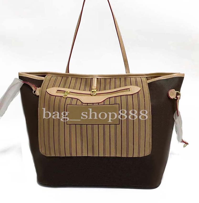 

High quality Luxury designer Classic Flower Brown With Original Bags Serial Number purse Large Shopping bag handbags Totes Package Shoulder 010, #1 dust bag