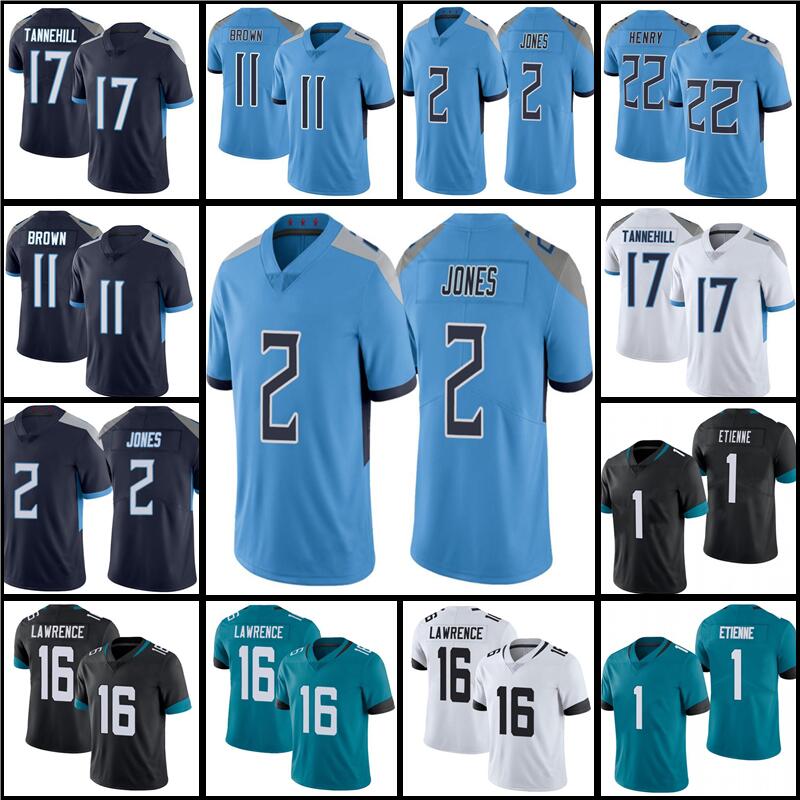 

2 Julio Jones Travis Etienne 16 Trevor Lawrence 85 Tim Tebow Football Jersey Josh Allen 11 Cole Beasley 22 Derrick Henry 17 Ryan Tannehill Robertson-Harris DJ Chark Jr., As