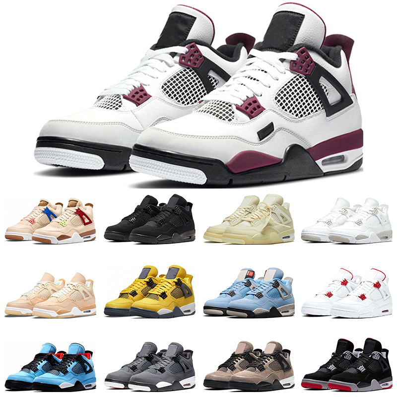 

2022 men basketball shoes 4 4s Where The Wild Things Are Lightning University Blue Black Cat Shimmer White Oreo Sail Fire Red mens trainers sports sneakers, #29 what the