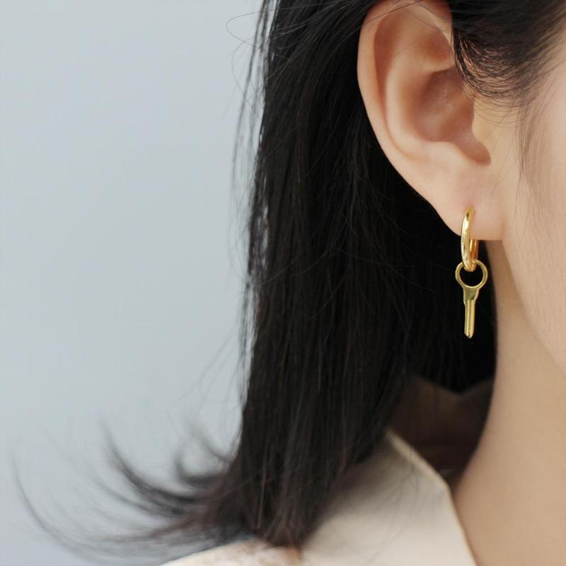 

Dangle & Chandelier 925 Sterling Silver Earring Fashion Cool Wind Geometric Design U-shaped Oval Ear Ring Drop Trend Female Jewelry Temp