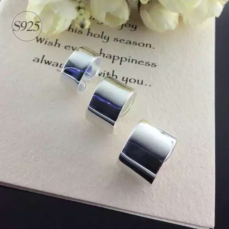 

s925 silver simple smooth personality korean open index finger ring female j1422