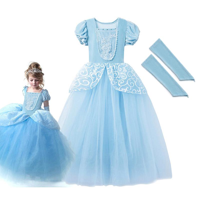 

Princess Cosplay Costume Kids Clothes For Girls Dress Baby Girl Ball Gown Dresses Birthday Party Crown Gloves Girl's, Red;yellow