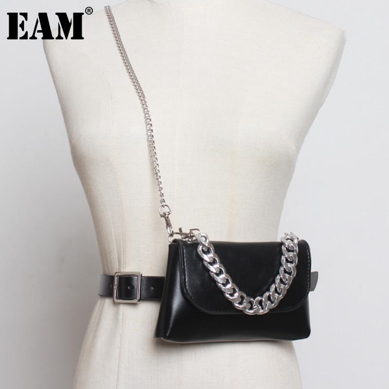 

Waist Bags [EAM] Mobile Phone Bag Female Thick Chain Armpit Messenger Tide Niche Design Mini 18A6399